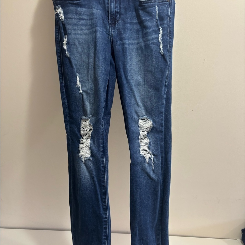 Rock & Republic Ripped Indigo Skinny Jeans